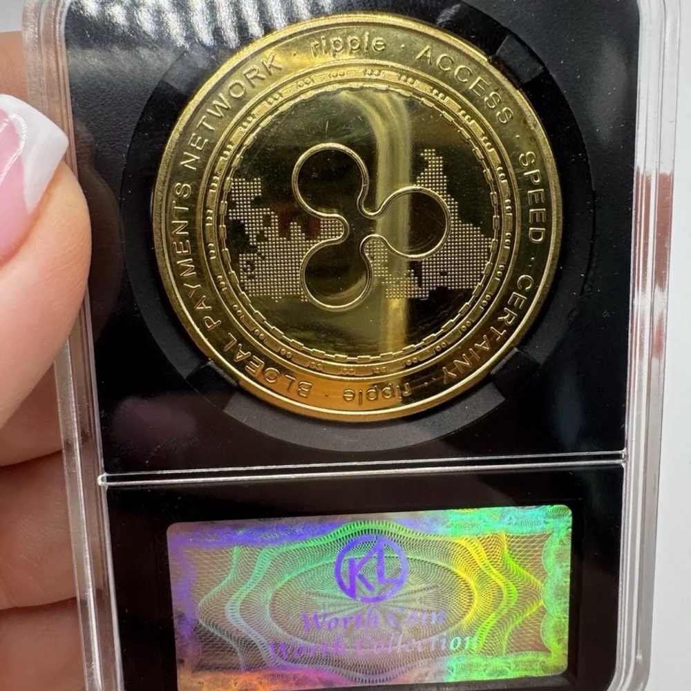 Gold Color Ripple Commemorative Coin - Picture 9 of 12